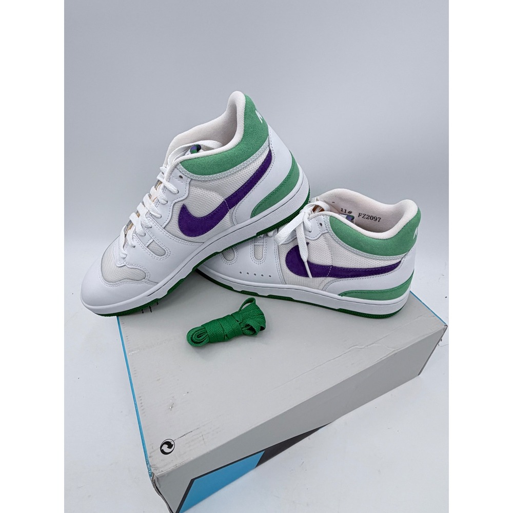 Nike Mac Attack Sneakers Mens 11 White Green Grape Wimbledon FZ2097-101 NEW‎